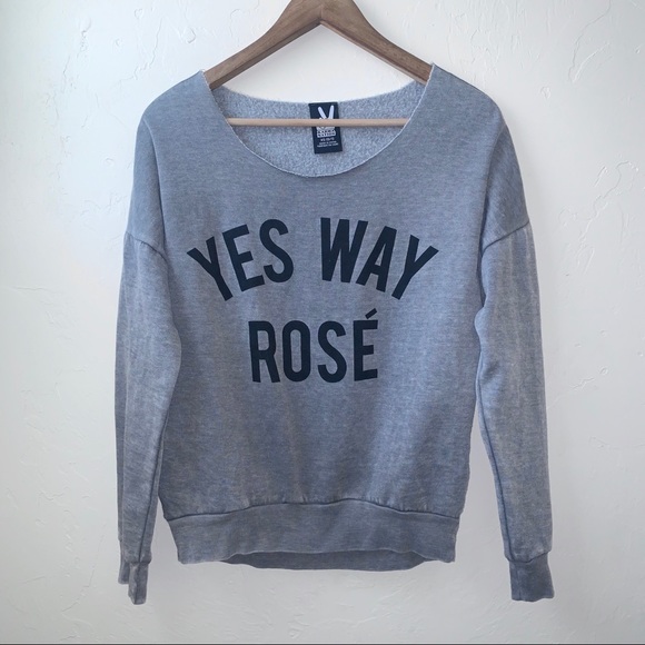 Yes Way Rose graphic pullover sweatshirt gray XS - Picture 3 of 7